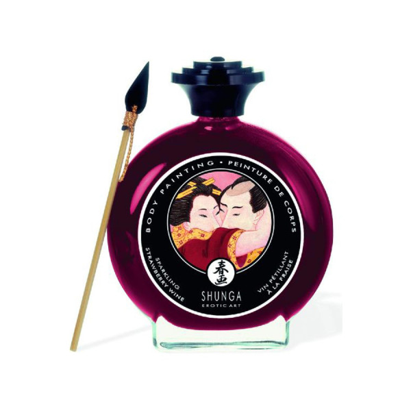 Peinture de corps comestible fraise vin pétillant 100ml 